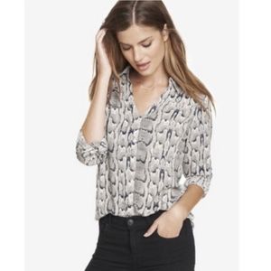 express snake print blouse